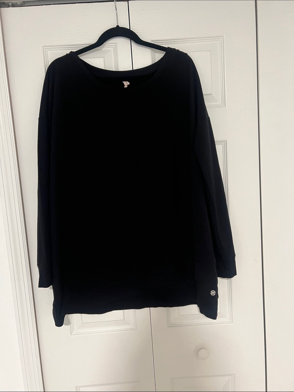 Ideology Black Oversized Crewneck Sweatshirt